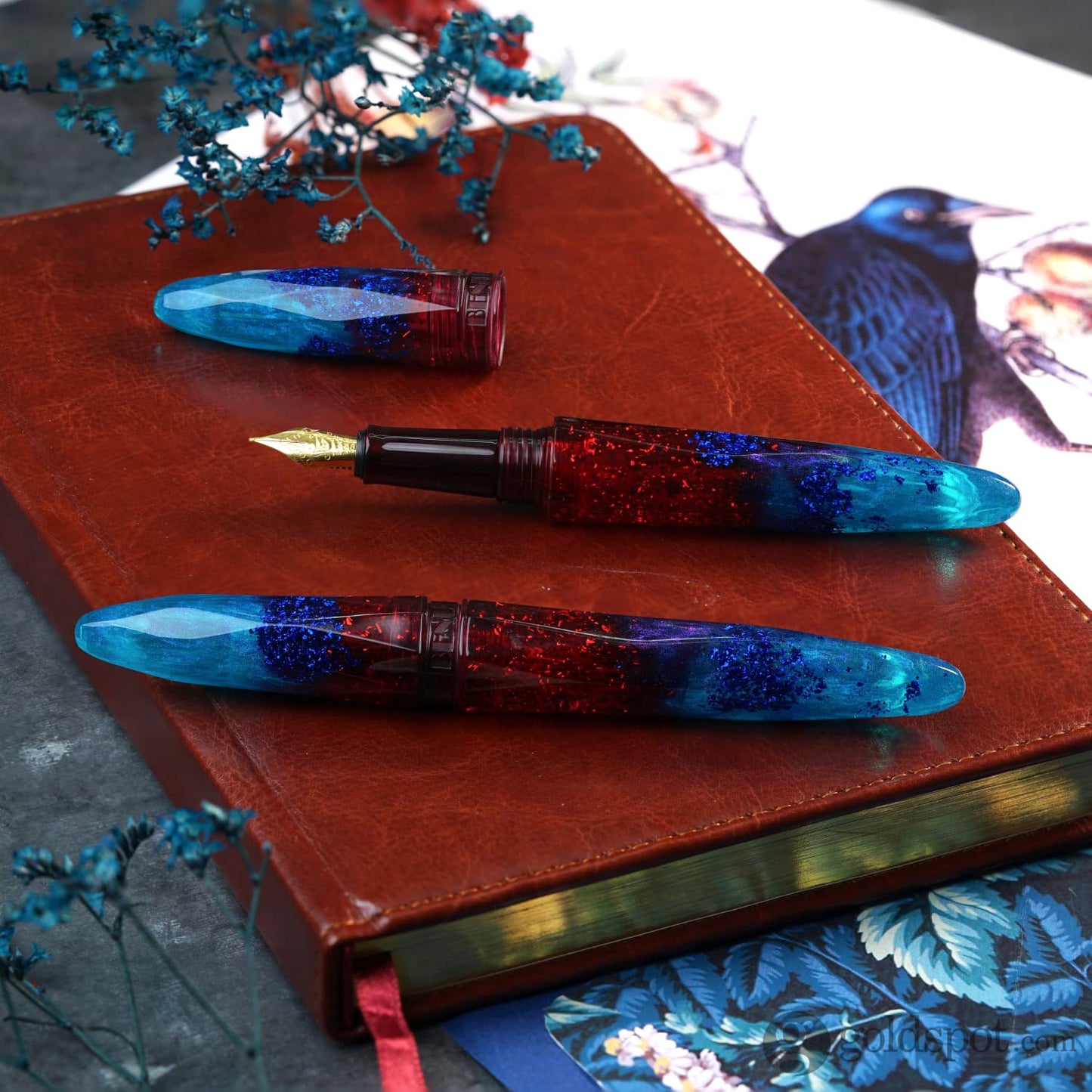 Benu Briolette Fountain Pen in Fiery Azure Fountain Pen