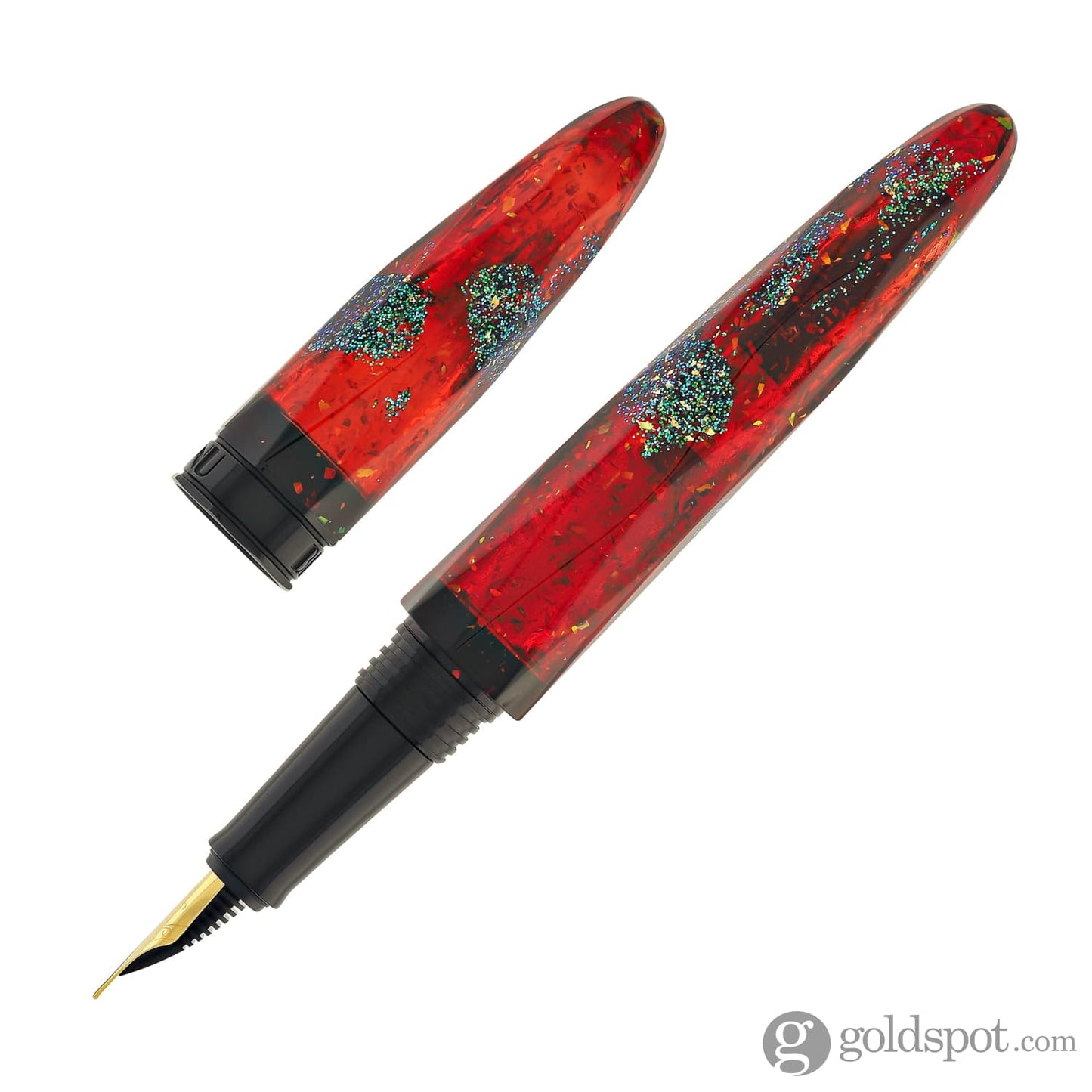 Benu Briolette Fountain Pen in Ruby Forest Fountain Pen