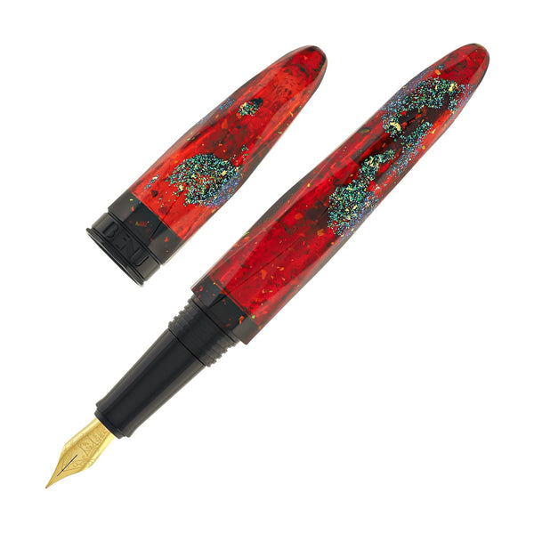Benu Briolette Fountain Pen in Ruby Forest Fountain Pen