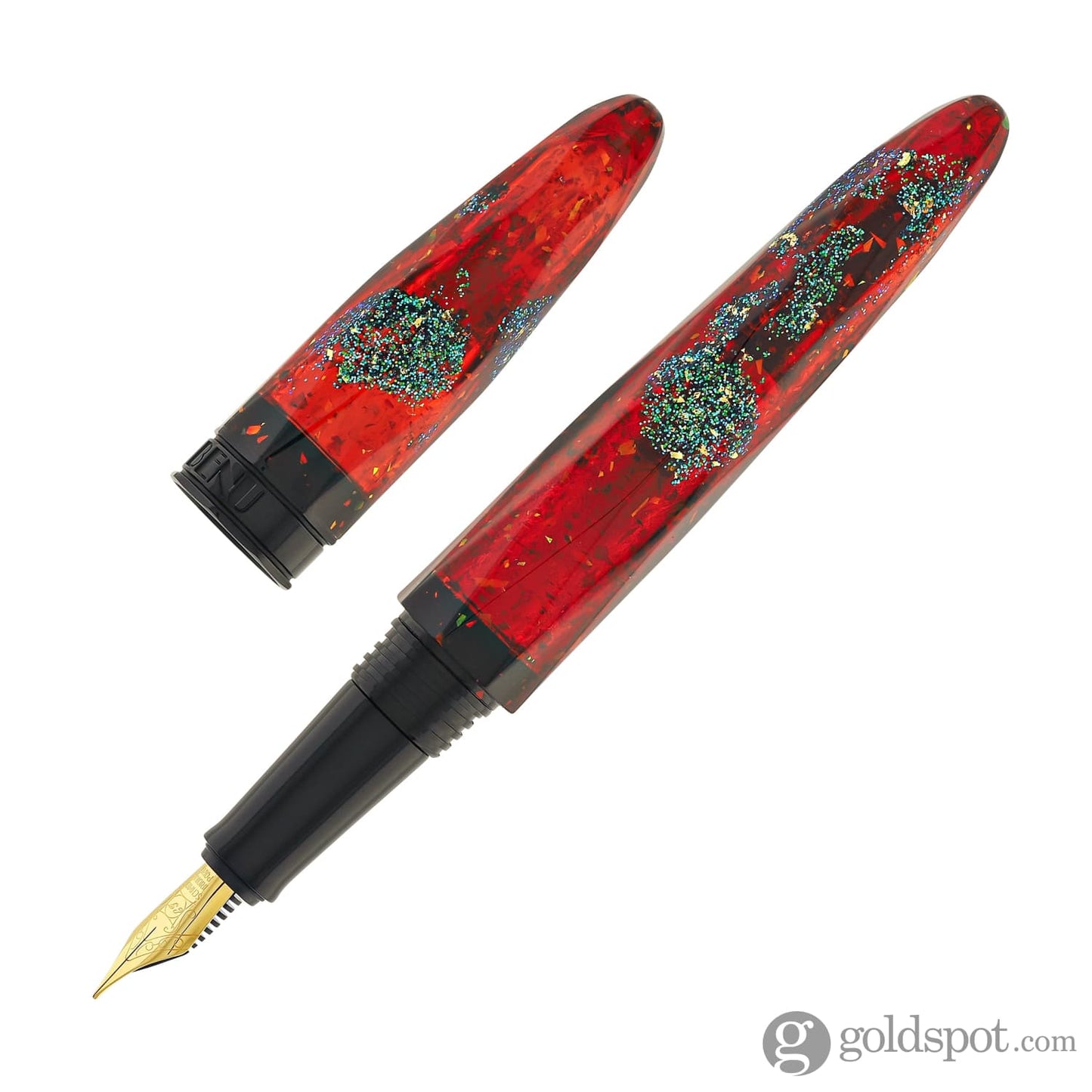 Benu Briolette Fountain Pen in Ruby Forest Fountain Pen