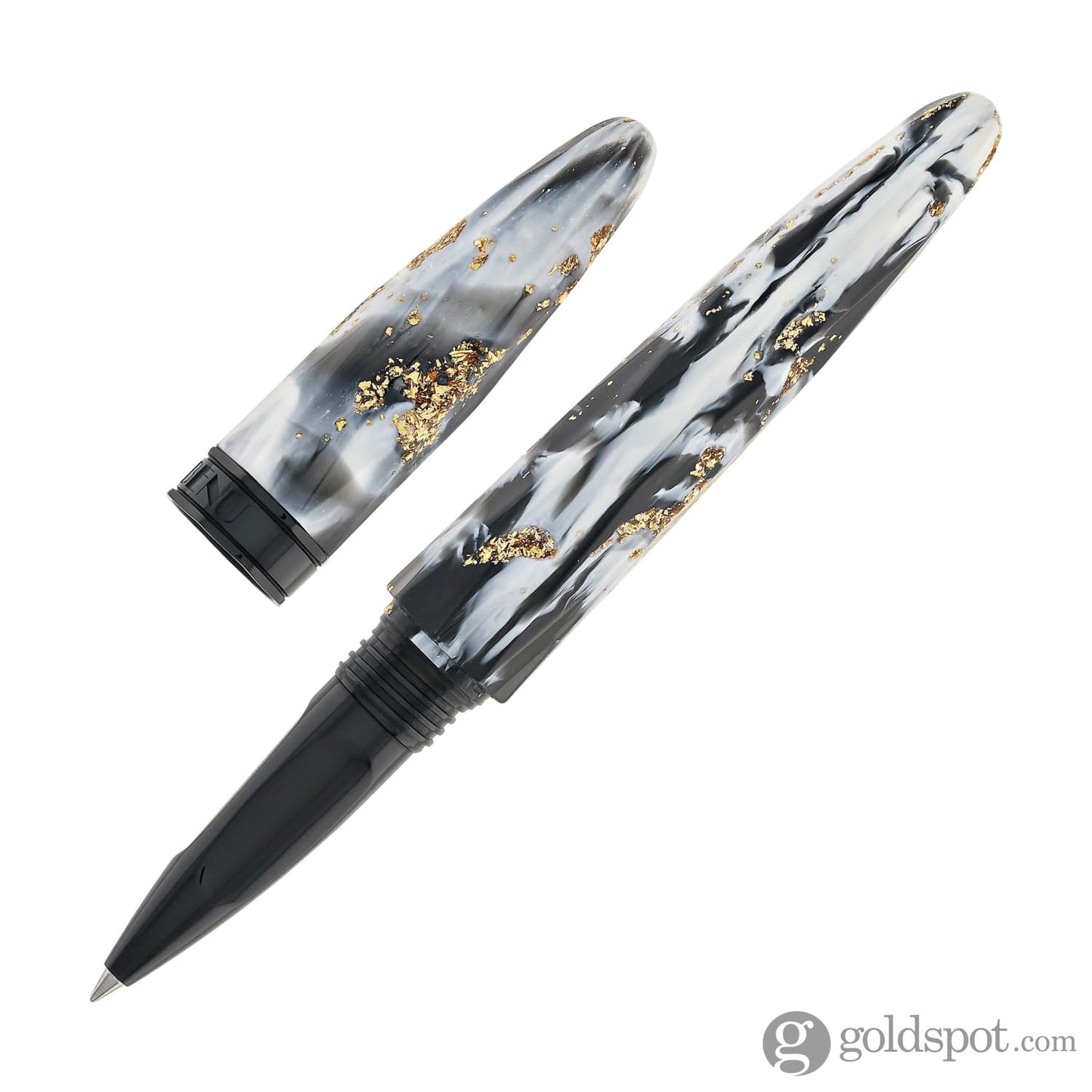 Benu Briolette Rollerball Pen in Black and White Rollerball Pen
