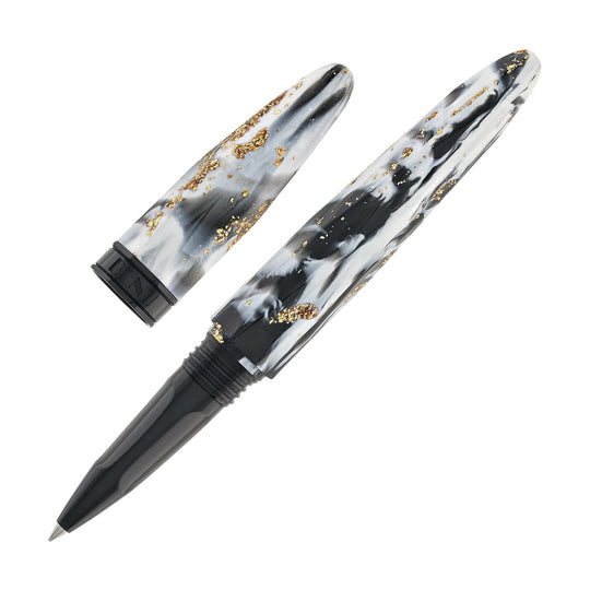 Benu Briolette Rollerball Pen in Black and White