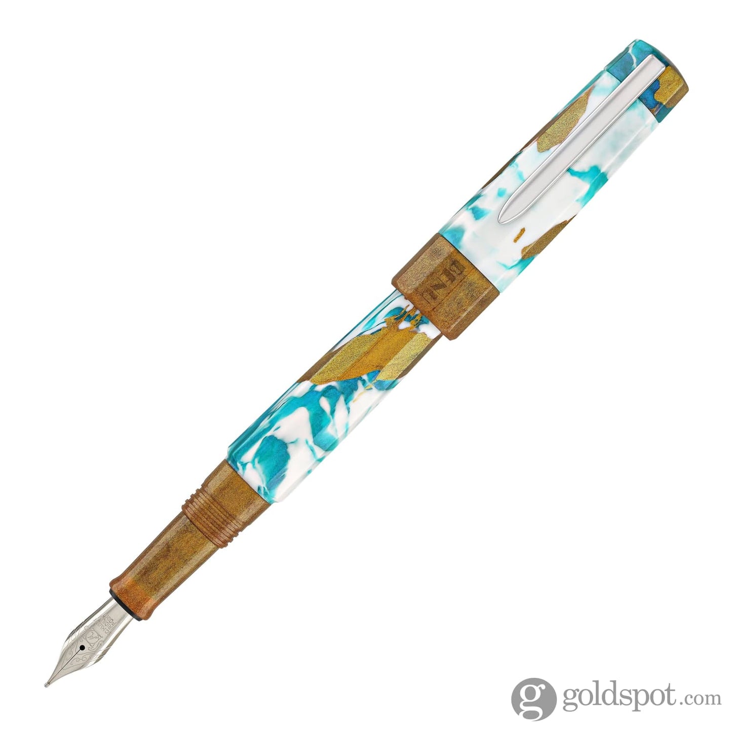Benu Euphoria Fountain Pen in Blue Hawaiian Broad Fountain Pens
