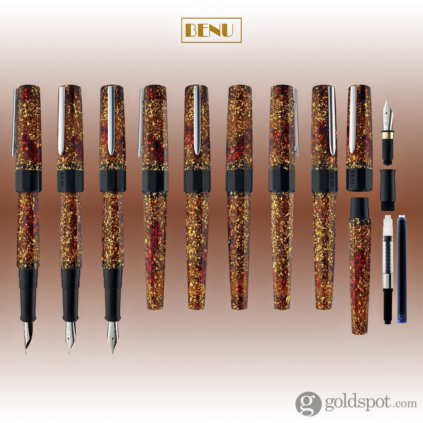Benu Euphoria Fountain Pen in Bourbon Fountain Pen