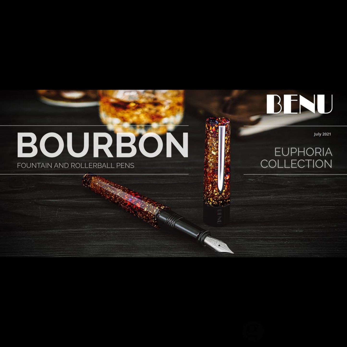 Benu Euphoria Fountain Pen in Bourbon Fountain Pen