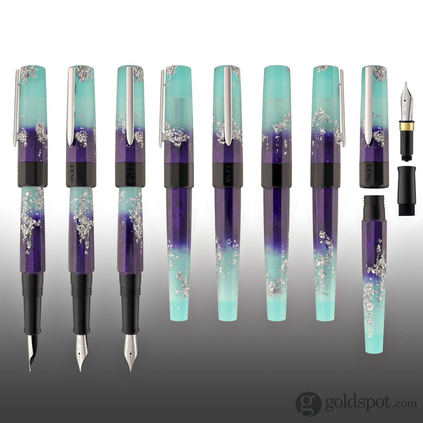 Benu Euphoria Fountain Pen in Ocean Breeze (Blue Glow) Fountain Pen