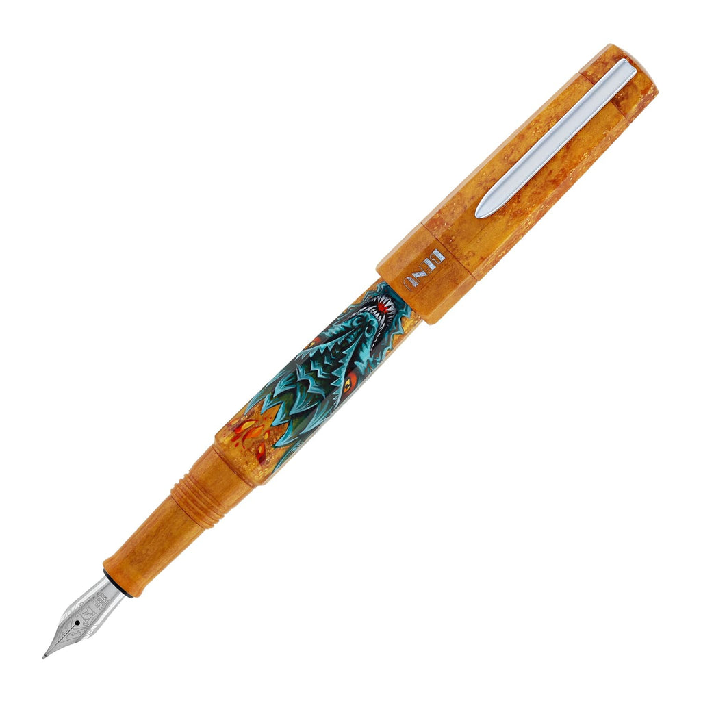 Benu Euphoria Handpainted Dragon Fountain Pen in Glasog Fountain Pen