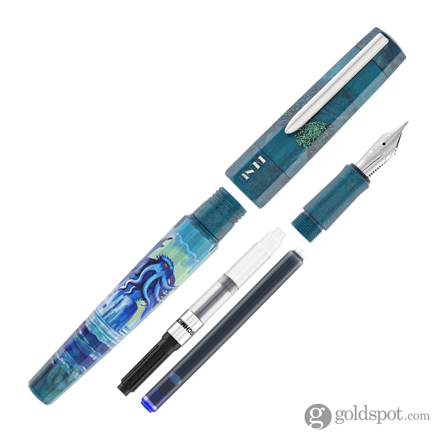 Benu Euphoria Handpainted Fountain Pen in Call of Cthulhu Fountain Pen