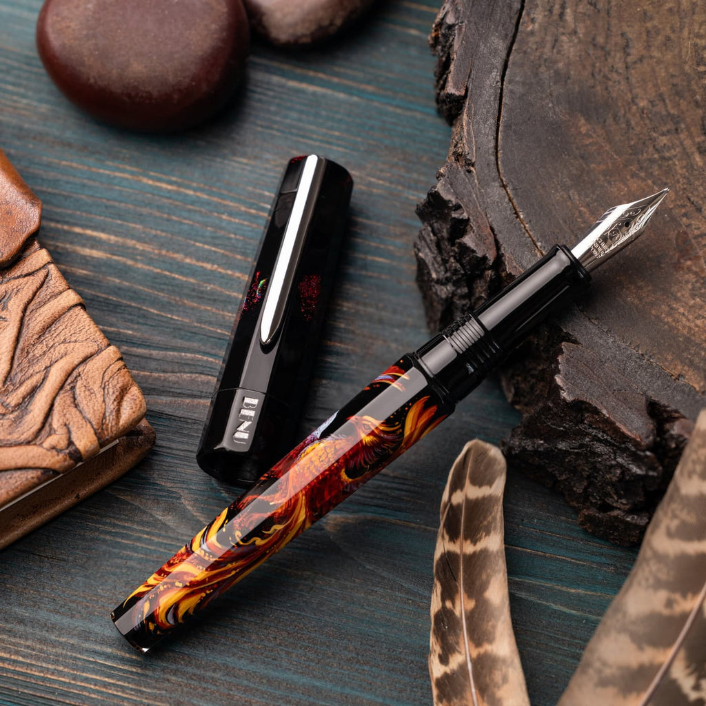 Benu Euphoria Handpainted Fountain Pen in Phoenix Rising LE Fountain Pen