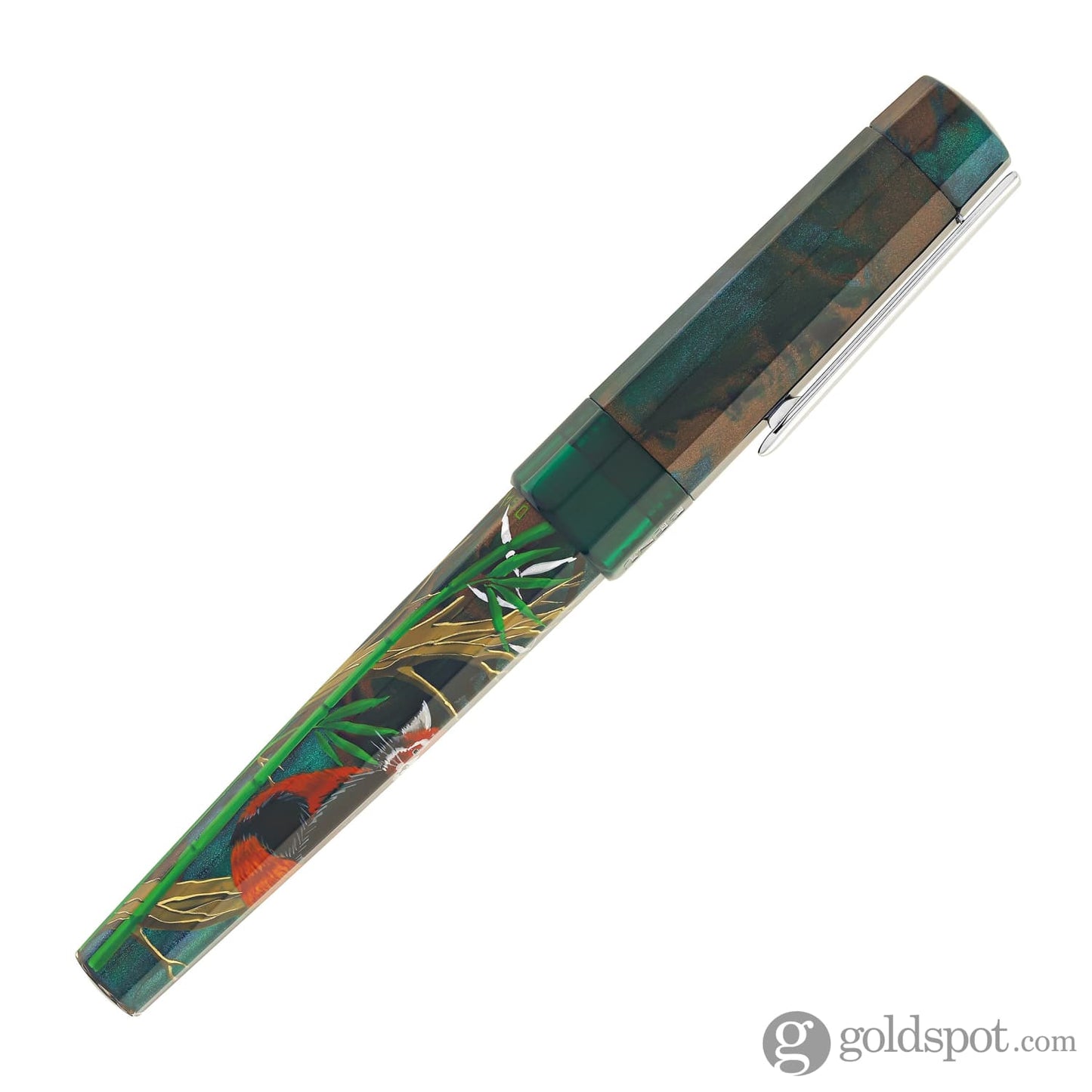 Benu Euphoria Handpainted Fountain Pen in Red Panda Fountain Pen