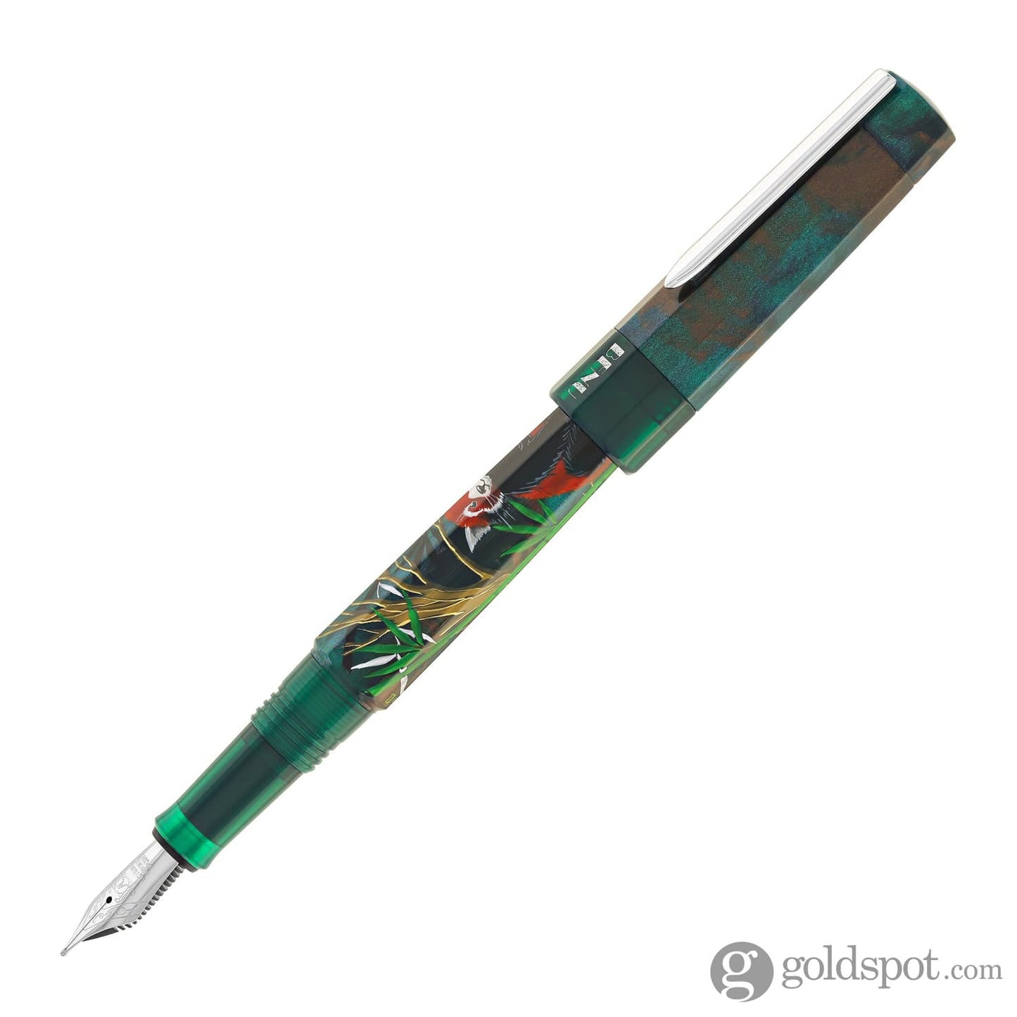 Benu Euphoria Handpainted Fountain Pen in Red Panda Fountain Pen