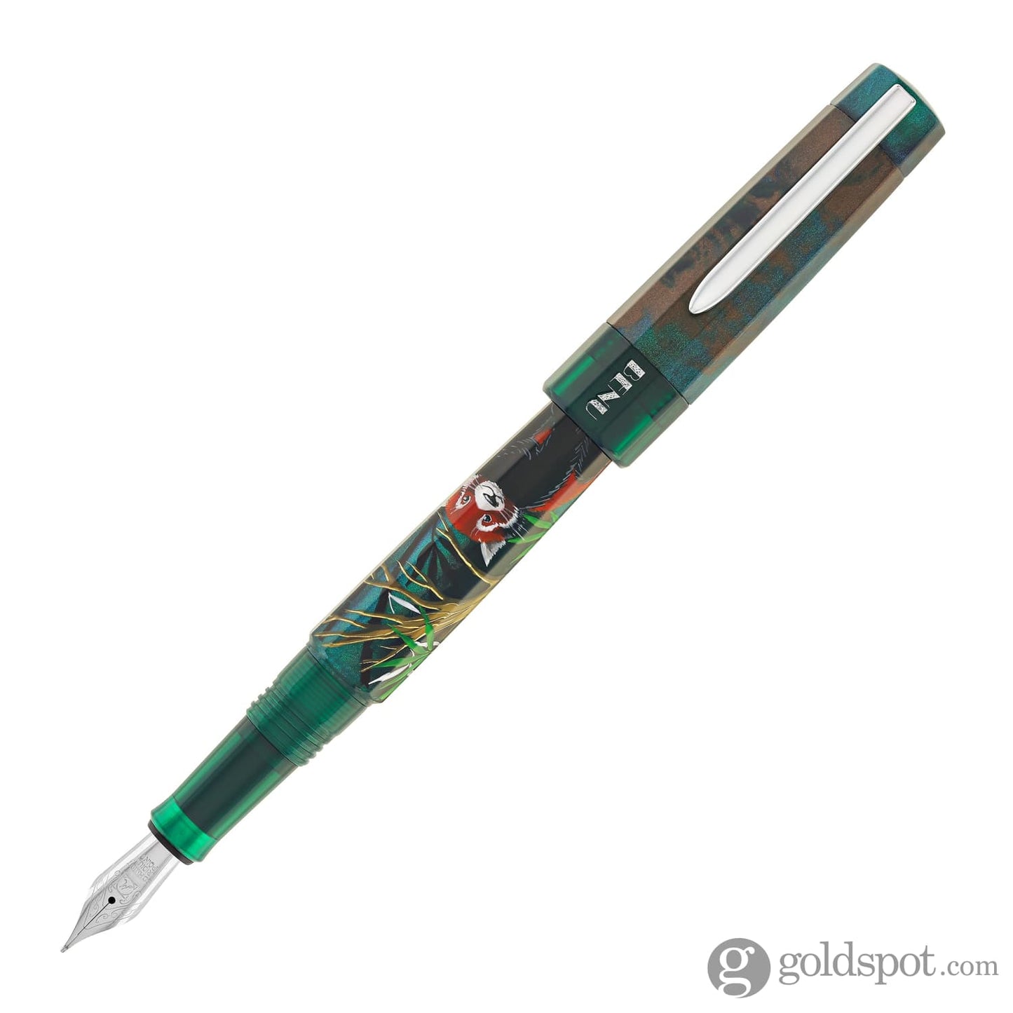 Benu Euphoria Handpainted Fountain Pen in Red Panda Fountain Pen