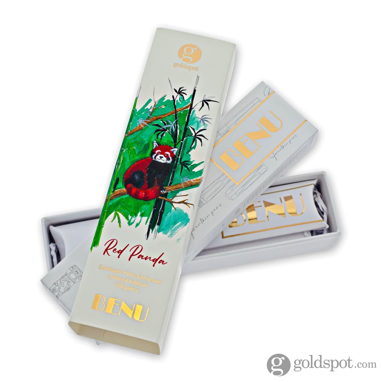 Benu Euphoria Handpainted Fountain Pen in Red Panda Fountain Pen