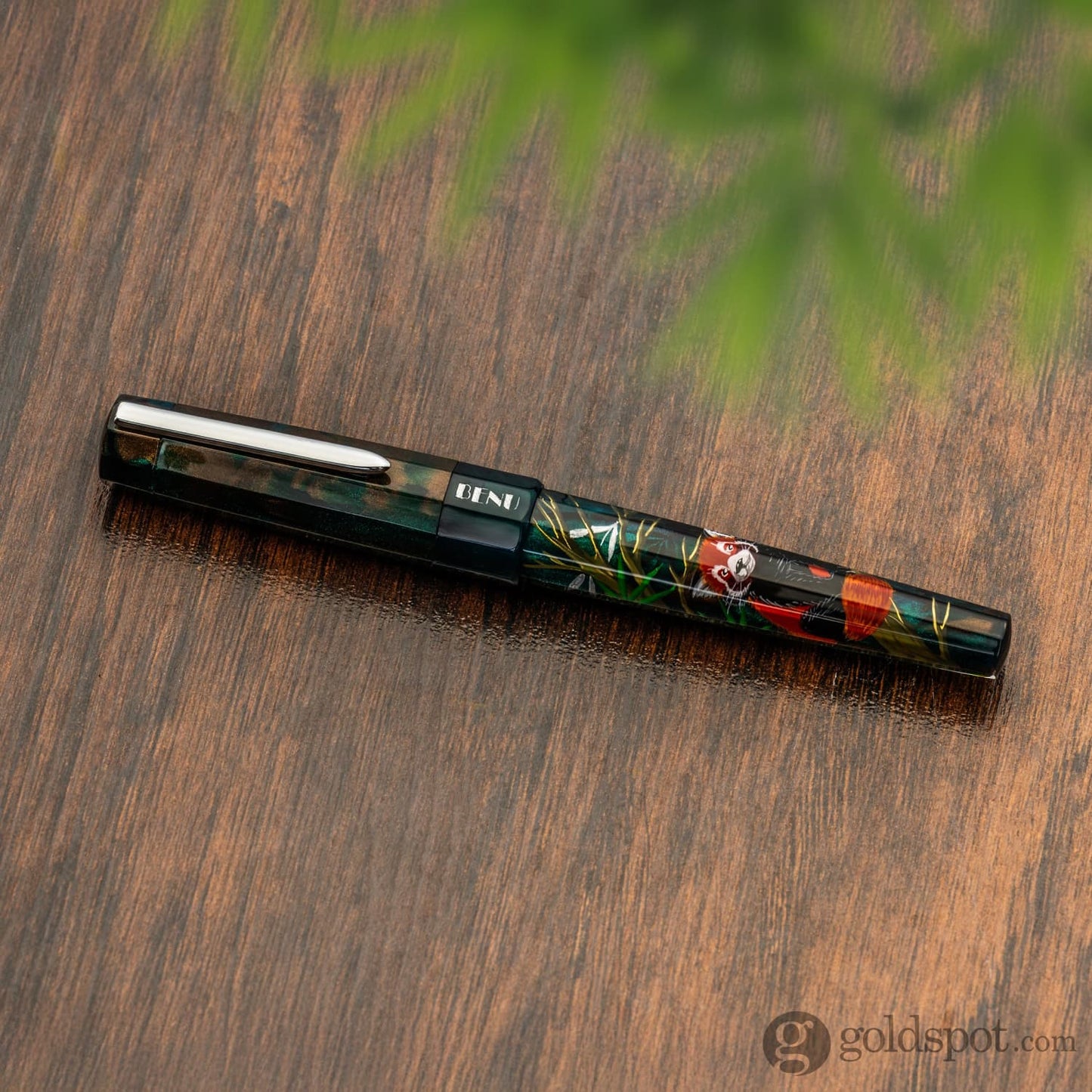 Benu Euphoria Handpainted Fountain Pen in Red Panda Fountain Pen