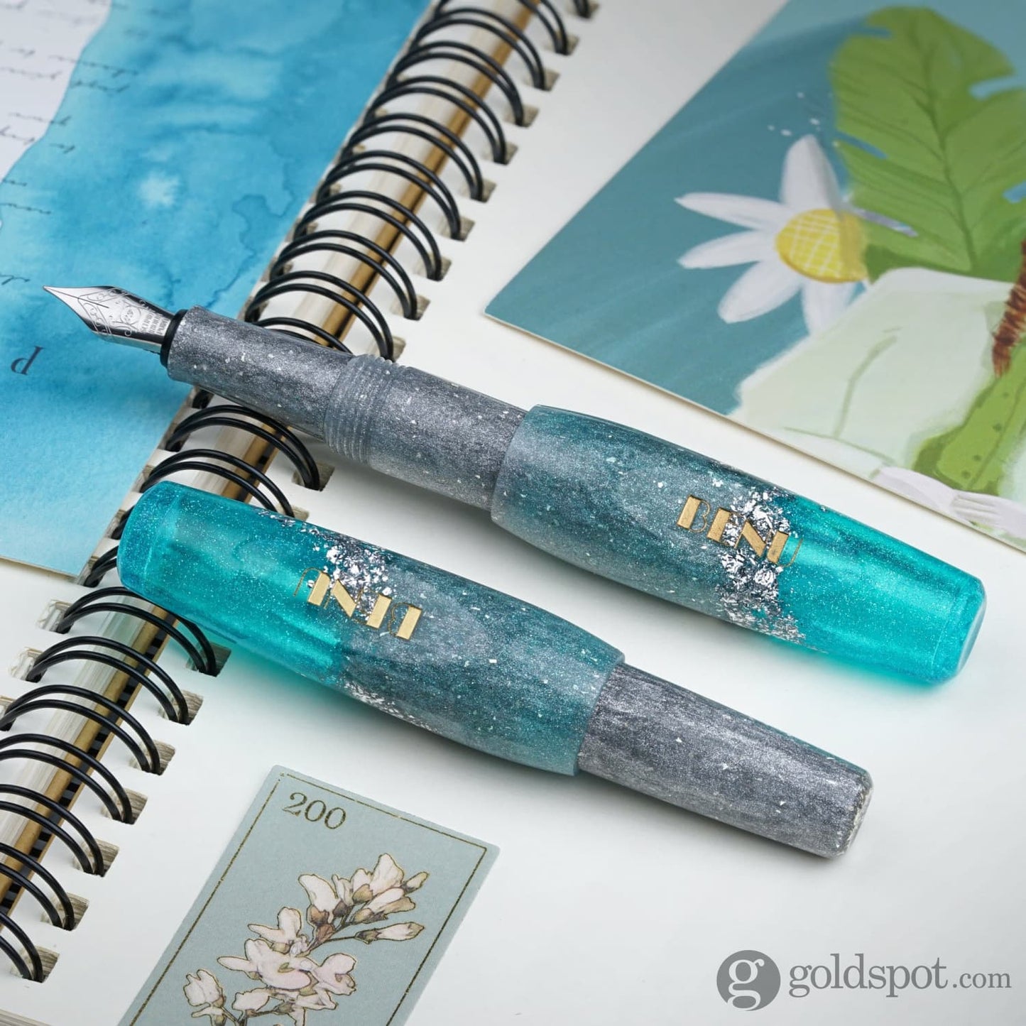 Benu Pixie Collection Fountain Pen in Aqua Glow Fountain Pen