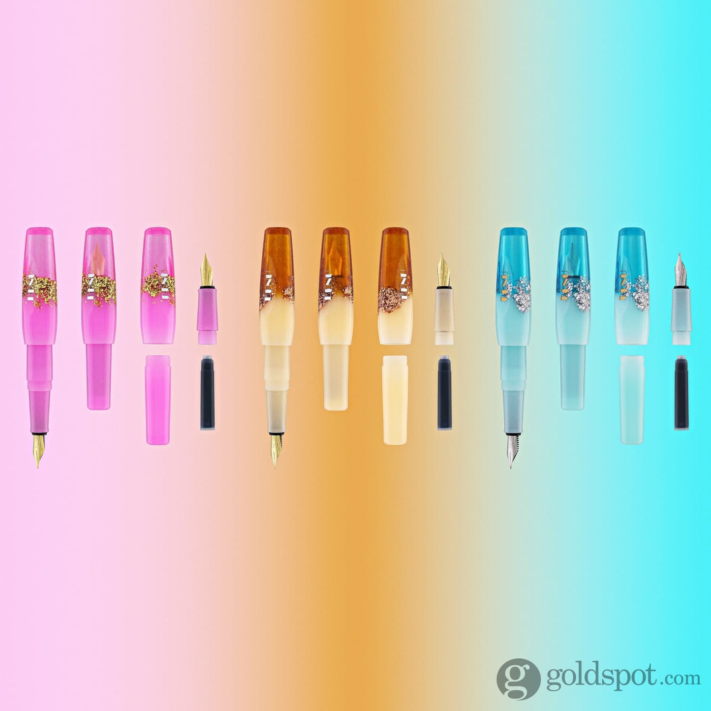 Benu Pixie Collection Fountain Pen in Enchanted Pastels Set of 3 - Fine Medium & Broad Fountain Pen