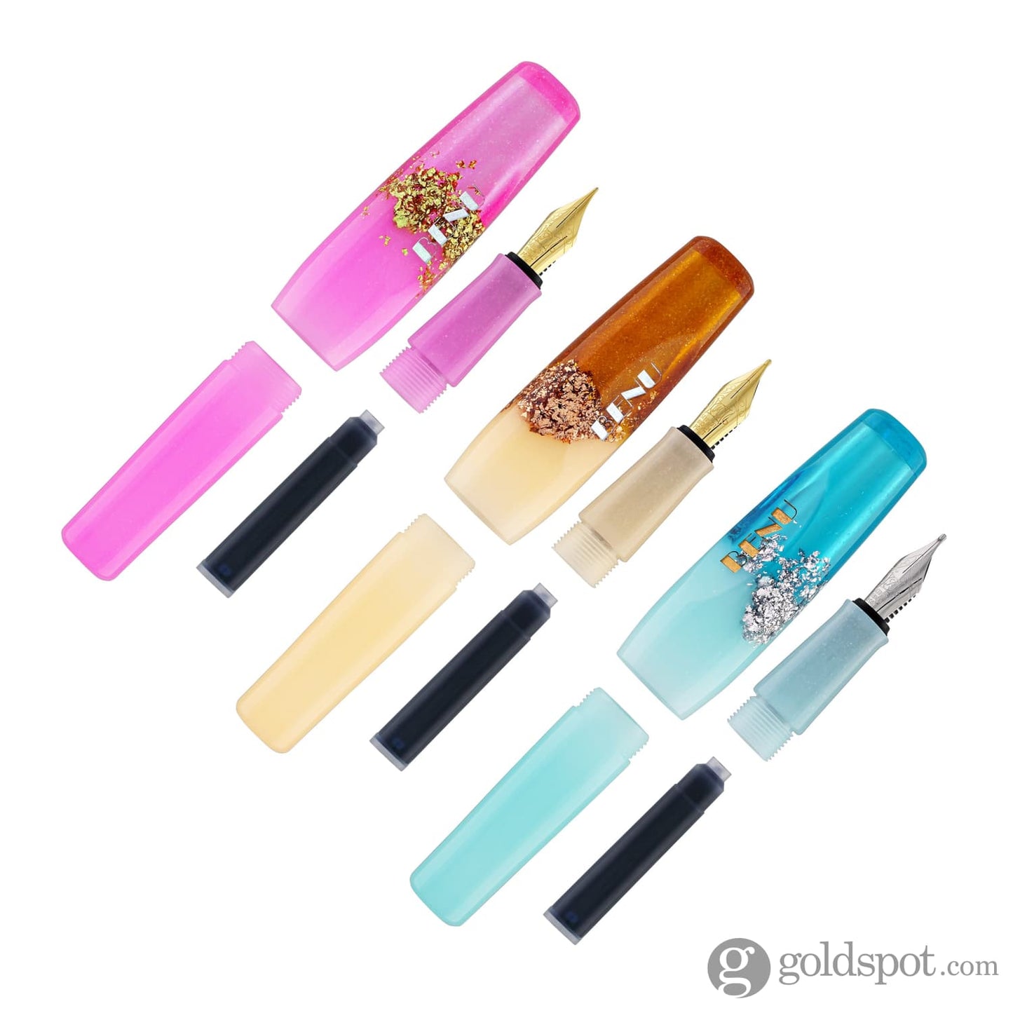 Benu Pixie Collection Fountain Pen in Enchanted Pastels Set of 3 - Fine Medium & Broad Fountain Pen