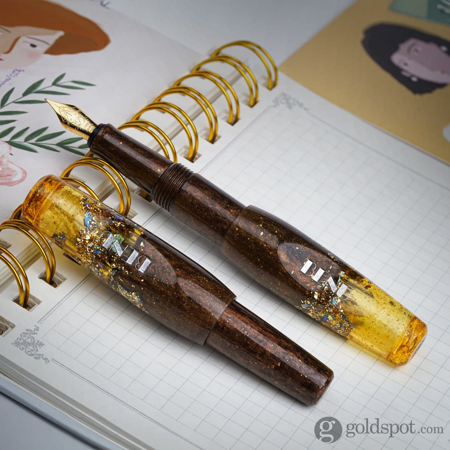 Benu Pixie Fountain Pen in Honey Bronze - Goldspot Pens