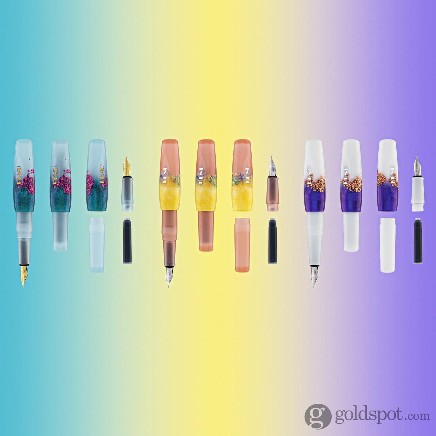 Benu Pixie Collection Fountain Pen in Luminous Haze Set of 3 - Fine Medium & Broad Fountain Pen