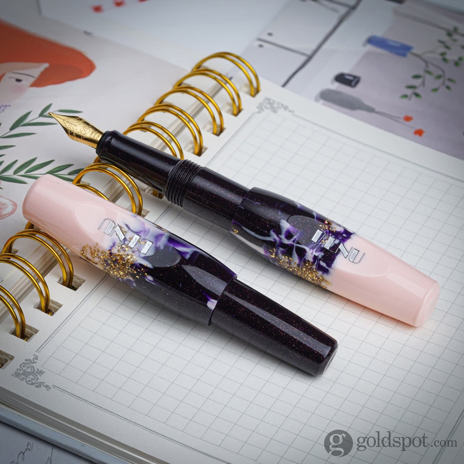 Benu Pixie Fountain Pen in Plum Cream - Goldspot Pens