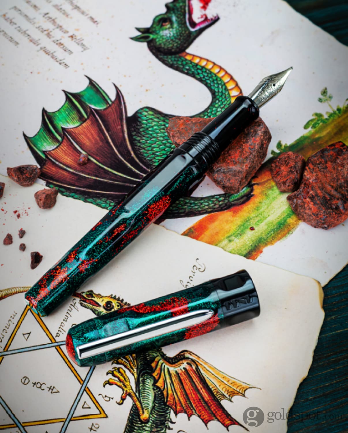 Benu Talisman Fountain Pen in Dragon’s Blood Fine Fountain Pen