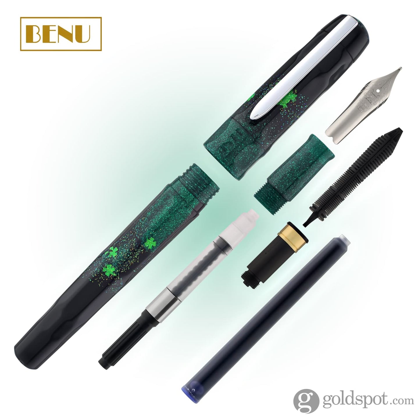 Benu Talisman Fountain Pen in Four Leaf Clover Fountain Pen