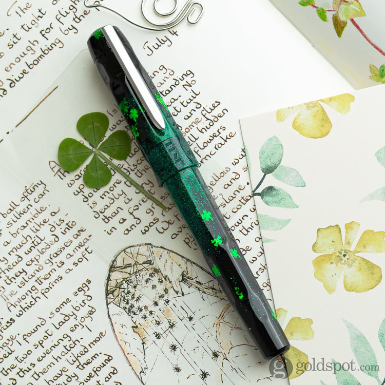 Benu Talisman Fountain Pen in Four Leaf Clover 1.5mm Stub Fountain Pen