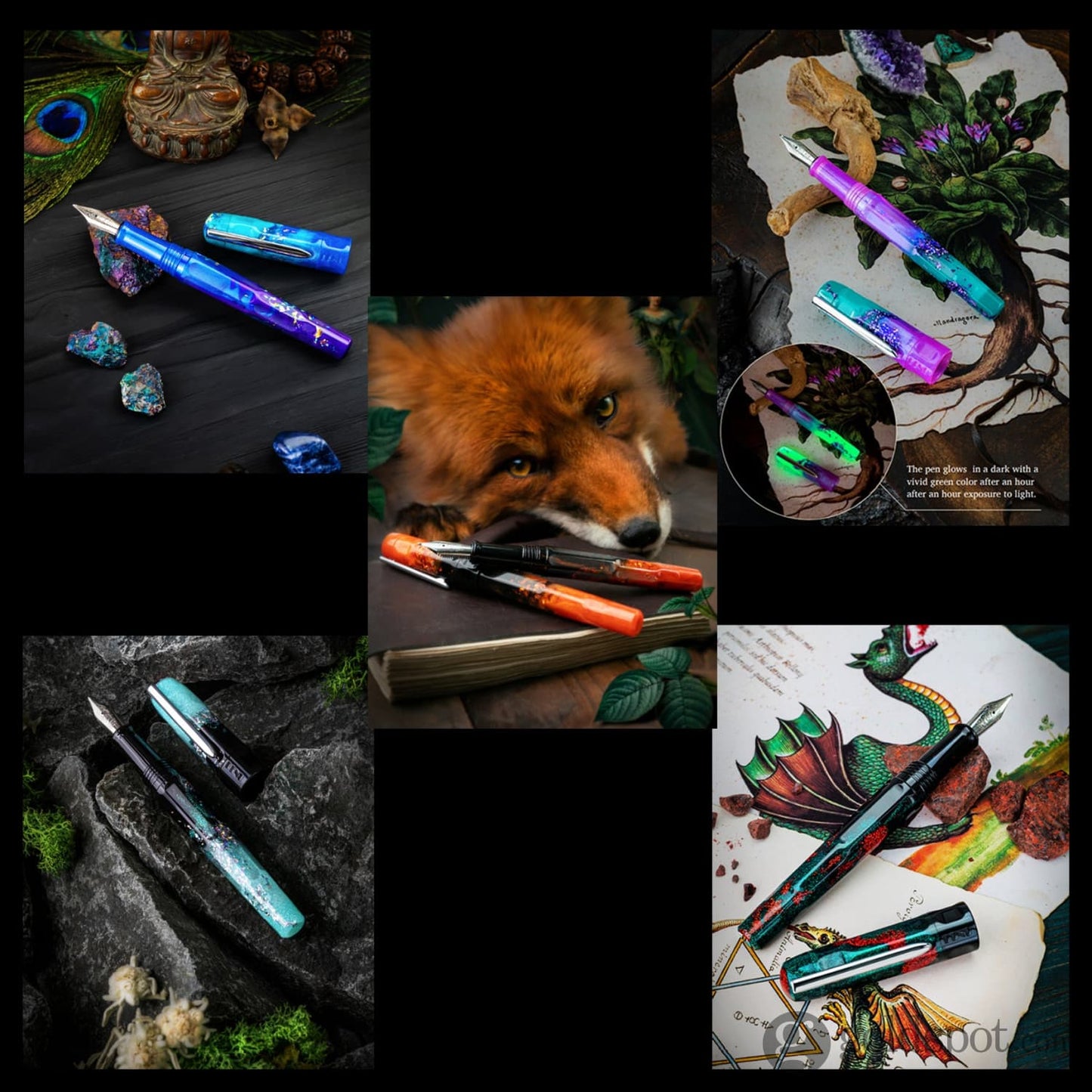 Benu Talisman Fountain Pen in Peacock Ore Fountain Pen