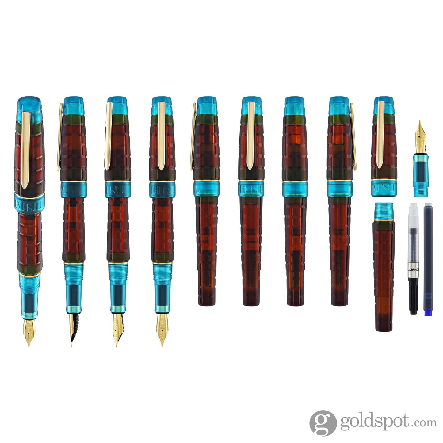Benu Tessera Collection Fountain Pen in Ribbon Turquoise Fountain Pen