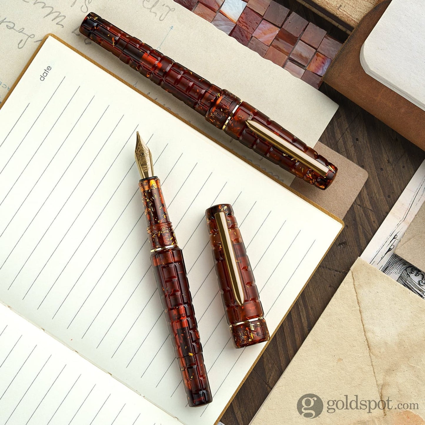 Benu Tessera Collection Fountain Pen in Sunstone Fountain Pen
