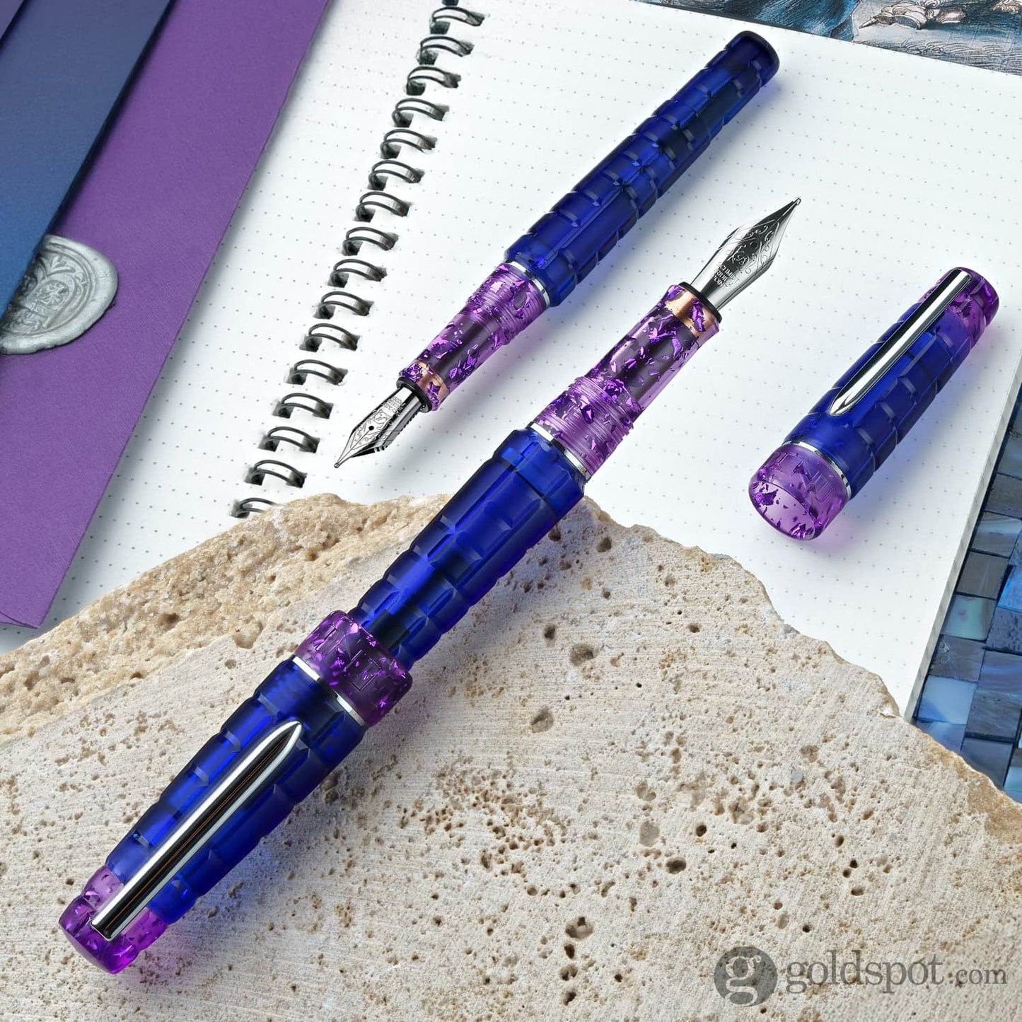 Benu Tessera Collection Fountain Pen in Tanzanite Fountain Pen