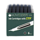 Monteverde Ink Cartridges International Size in Black - Pack of 6