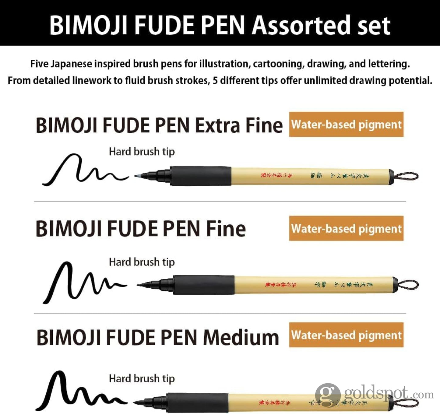 BIMOJI FUDE PEN ASSORTED SET Calligraphy Pens