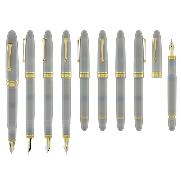 Omas Ogiva Fountain Pen in Grigio with Gold Trim - 14K Gold