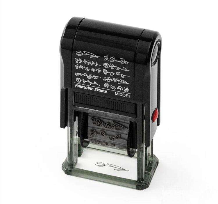 Midori Paintable Rotating Stamp in Flower