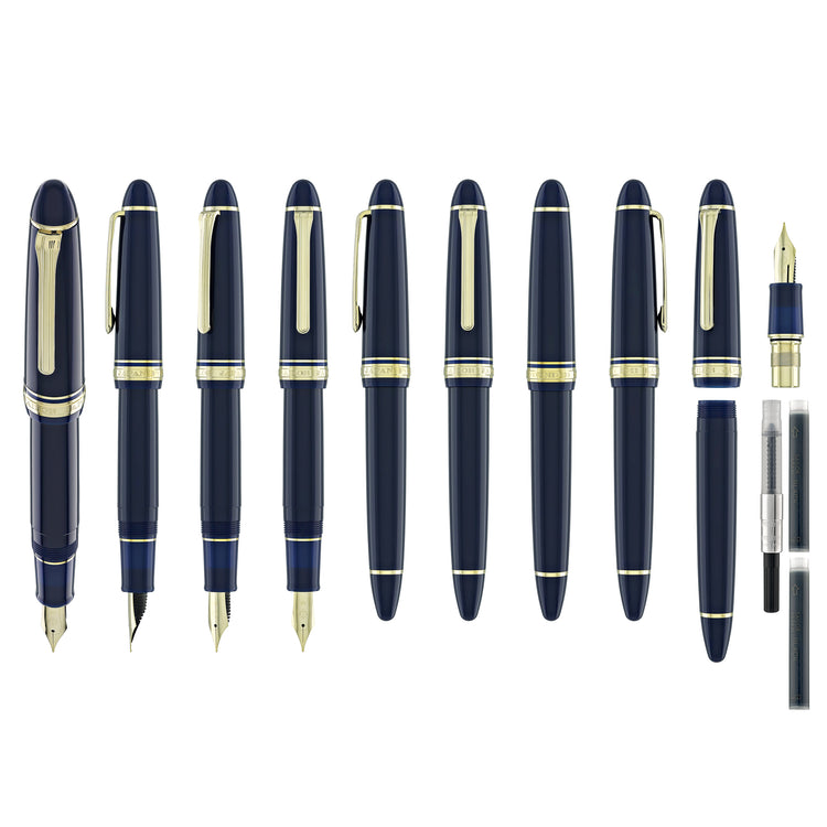 Sailor 1911 Casual L Basis Fountain Pen in Muted Blue, Gold Trim