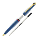Cross ATX Americana Ballpoint Pen in Blue PVD with Gold Appointments