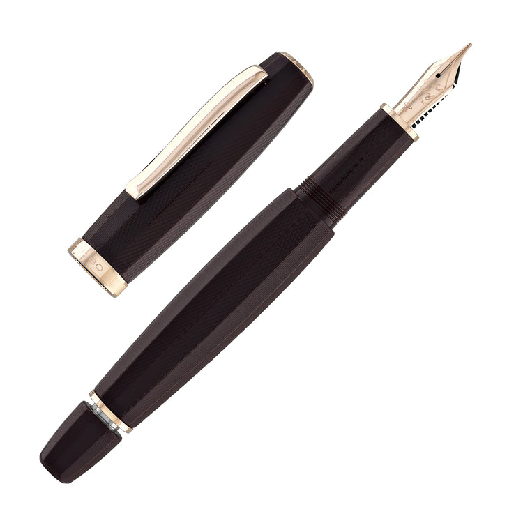 Scribo Feel Fountain Pen in Dandy Velvet with Rose Gold Trim