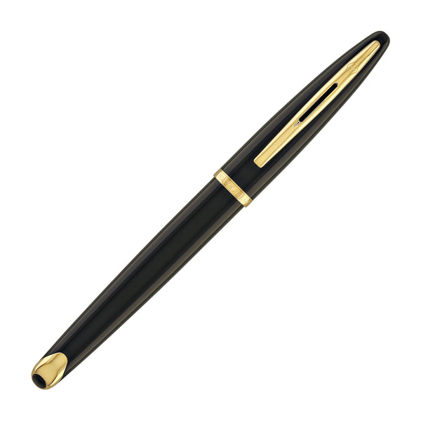 Waterman Carene Fountain Pen in Black Sea with Gold Trim - 18K Gold Medium Point