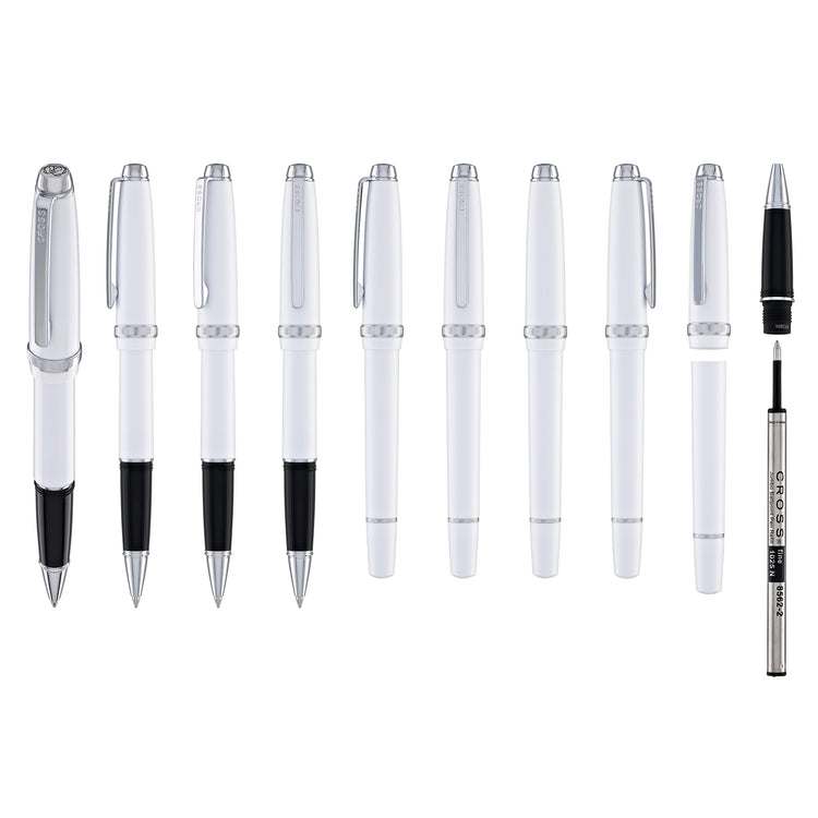 Cross Lume Ballpoint Pen in Porcelain White with Polished Chrome Appointments
