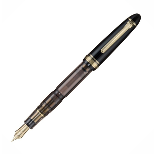 Sailor 1911 Realo Fountain Pen in Smoke Black - 18K with Gold Trim