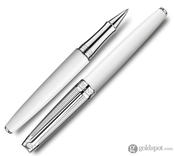 Caran dAche Léman Rollerball Pen in Bicolor White Silver and Rhodium Rollerball Pen
