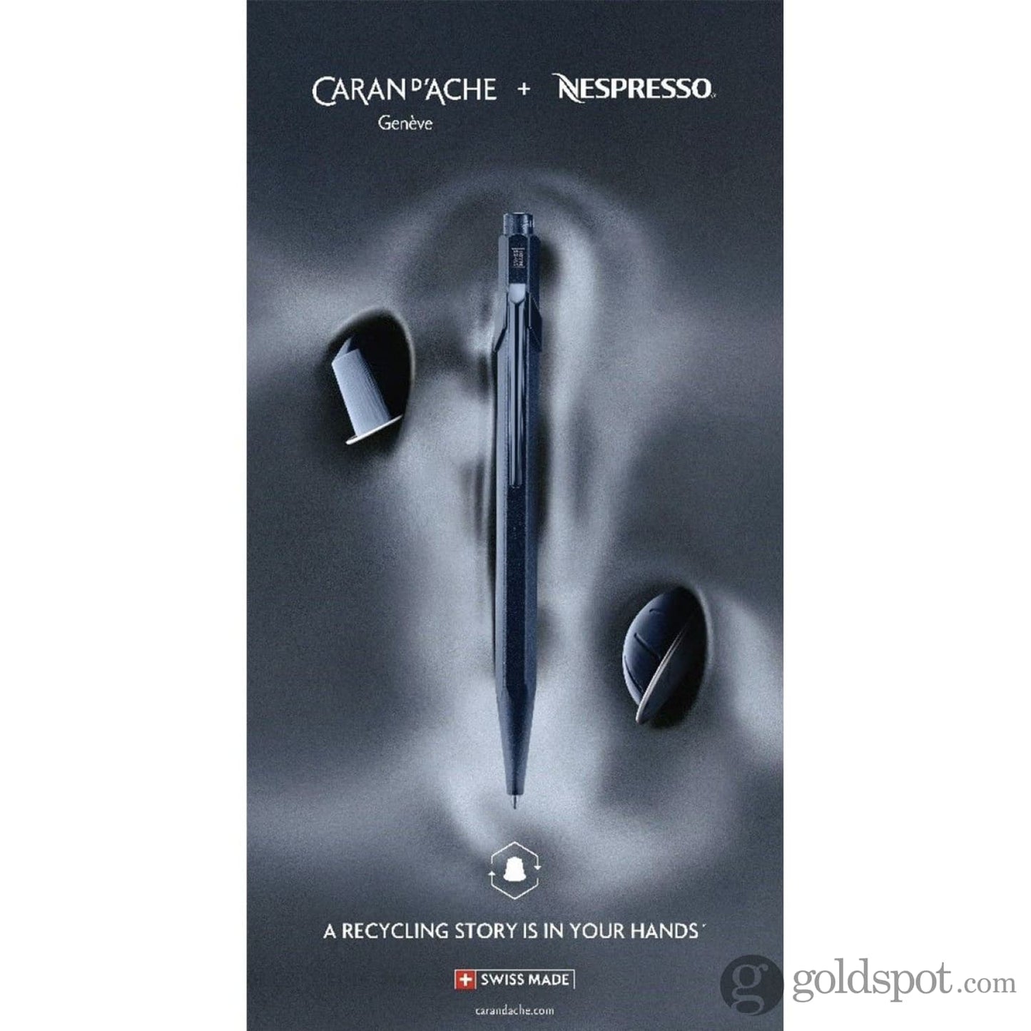 Caran d'Ache 849 Nespresso Ballpoint Pen in Metallic Blue