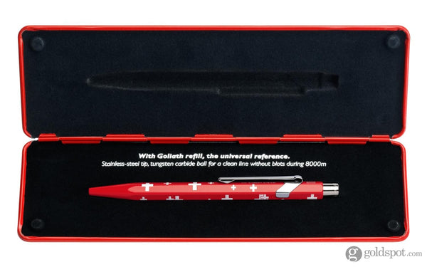 Caran dAche 849 Totally Swiss Ballpoint Pen in Red with White Cross Design Ballpoint Pen