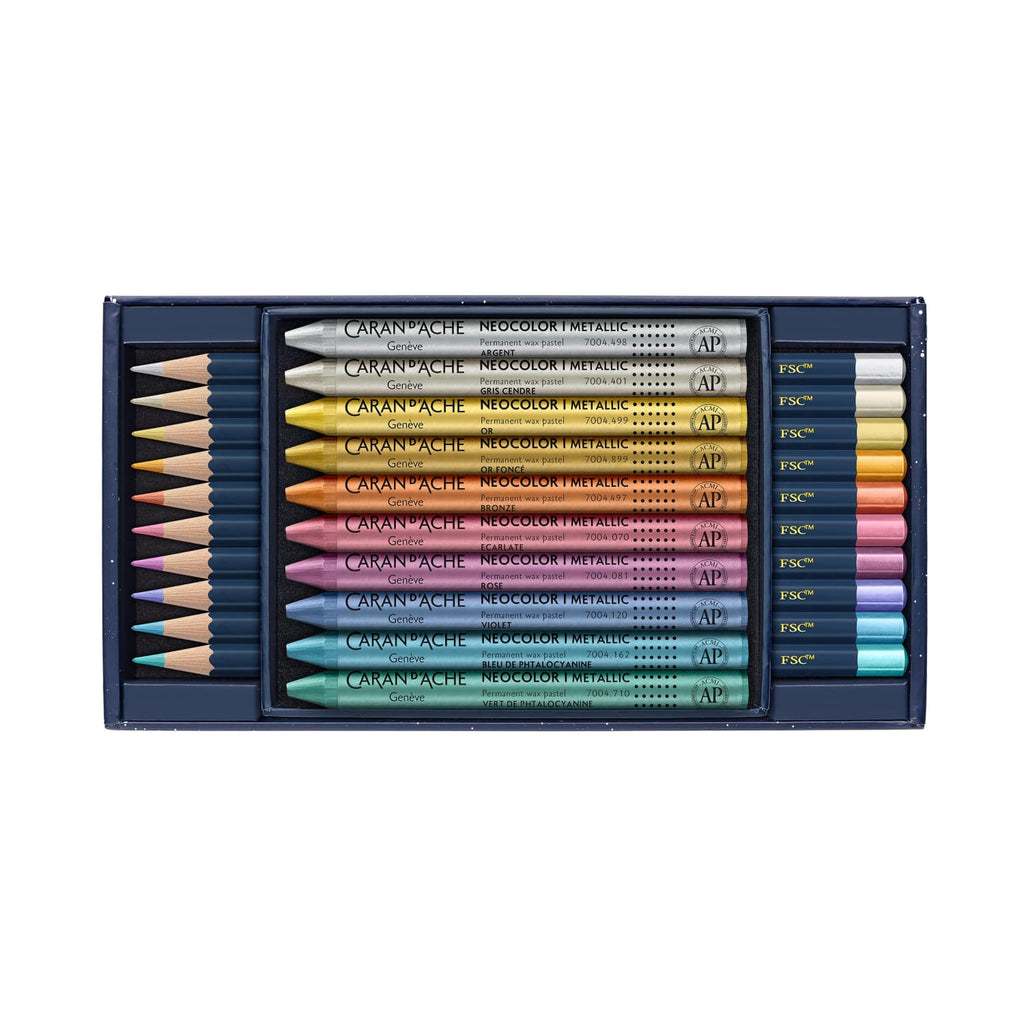 Caran d’Ache Cosmic Blue Mixed Media Metallic - 20 Piece Set Gift Sets