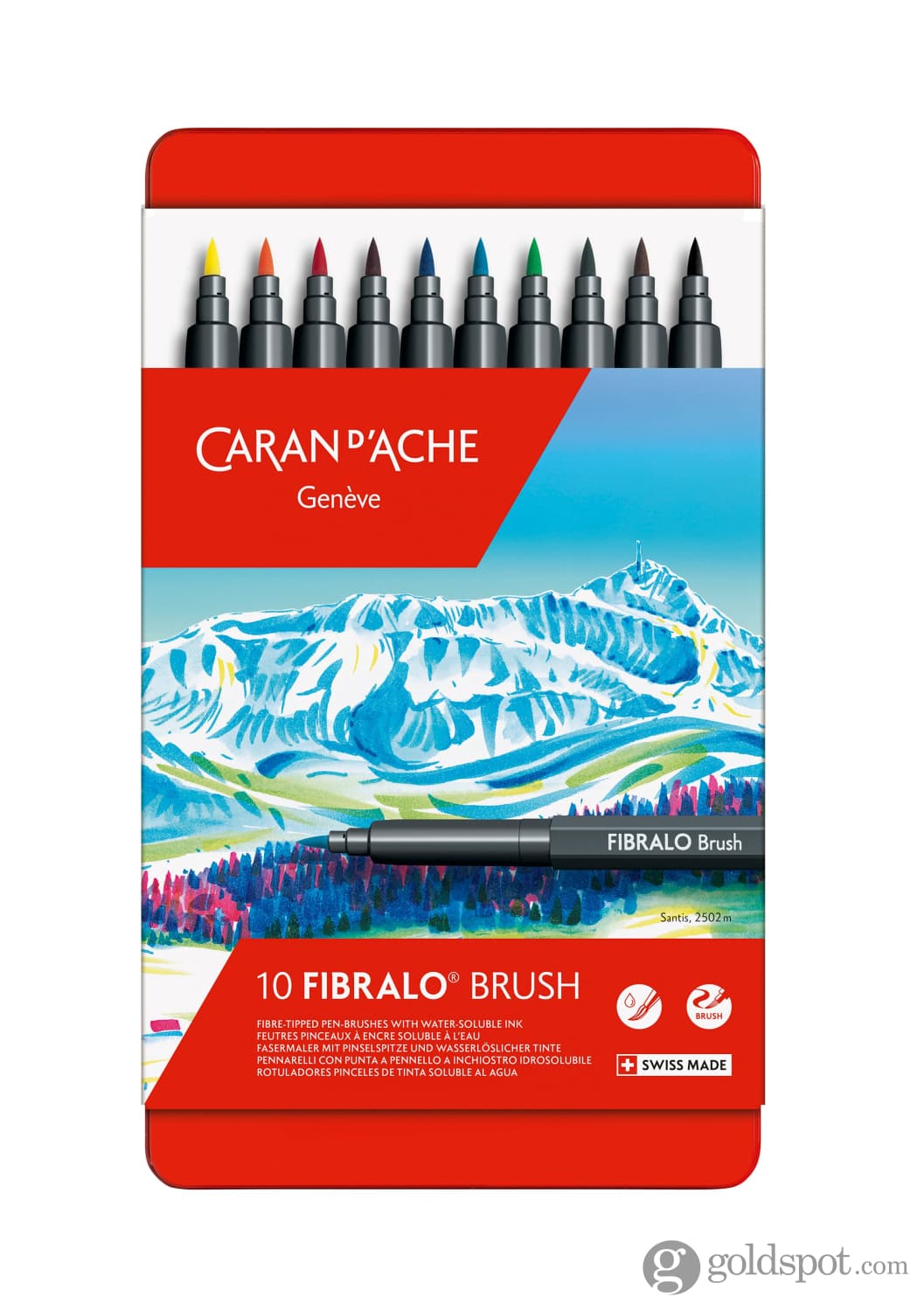 Tempera Solida Gouache Studio Caran d'Ache, 15 colori + pennello