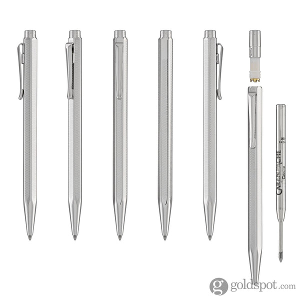 Caran d’Ache Ecridor Ballpoint Pen in Retro Silver Plated and Palladium Coated Ballpoint Pens