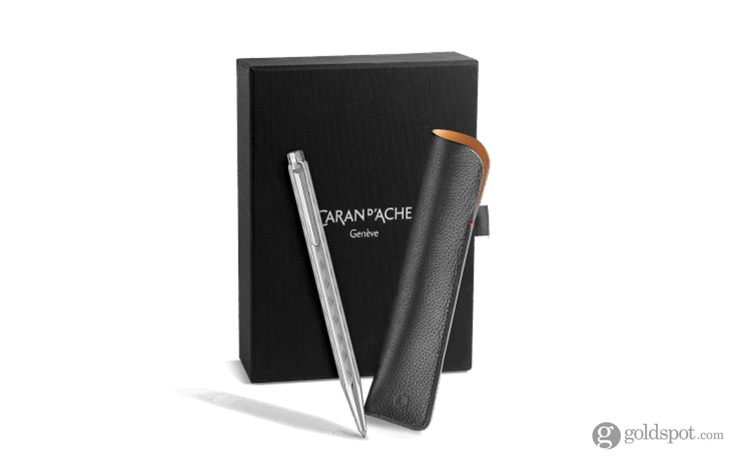 Caran d’Ache Ecridor Ballpoint Pen in Tressé with Leather Case Set Ballpoint Pens