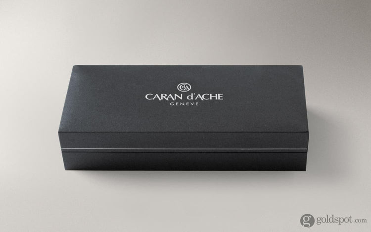 Caran Dache Ecridor Chevron Fountain Pen in Rhodium - Fine Point Fountain Pen