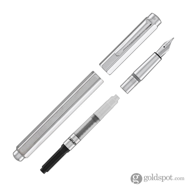 Caran d’Ache Ecridor Fountain Pen Retro Silver Plated - Fine Point Fountain Pen